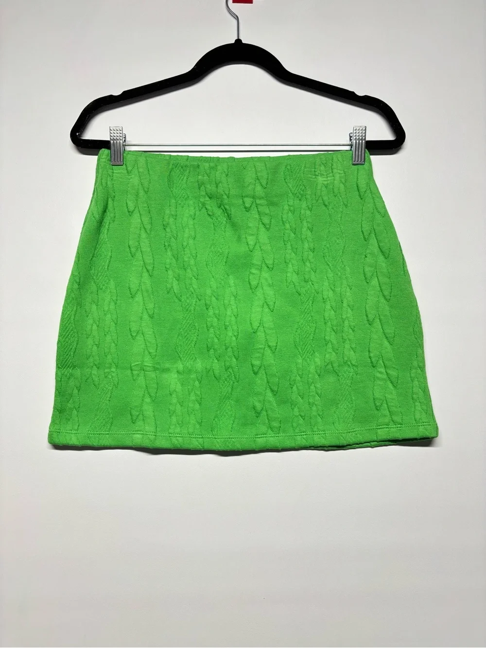 ✨Zara Green Cable-Knit Mini Skirt Size S